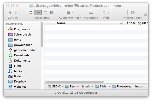 Verzeichnis im Finder anlegen Verzeichnis im Finder anlegen
